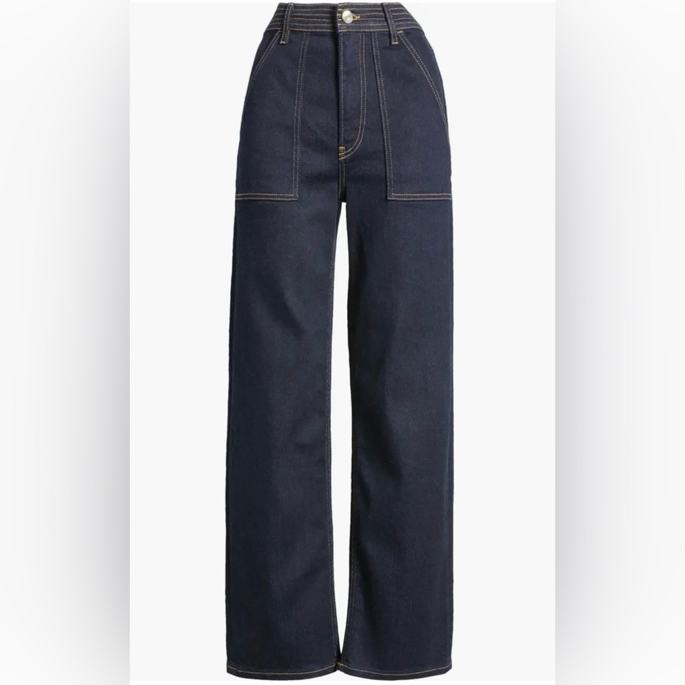 Frame Trapunto High Rise Straight Leg
Ankle Jeans Size 28 Stargirl Anthropologie - Picture 4 of 14